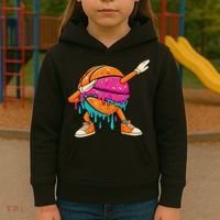 Ice Cream Drip Basketball Dabbing Kids Hoodie thumb 3