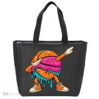 Ice Cream Drip Basketball Dabbing Tote Bag thumb 0