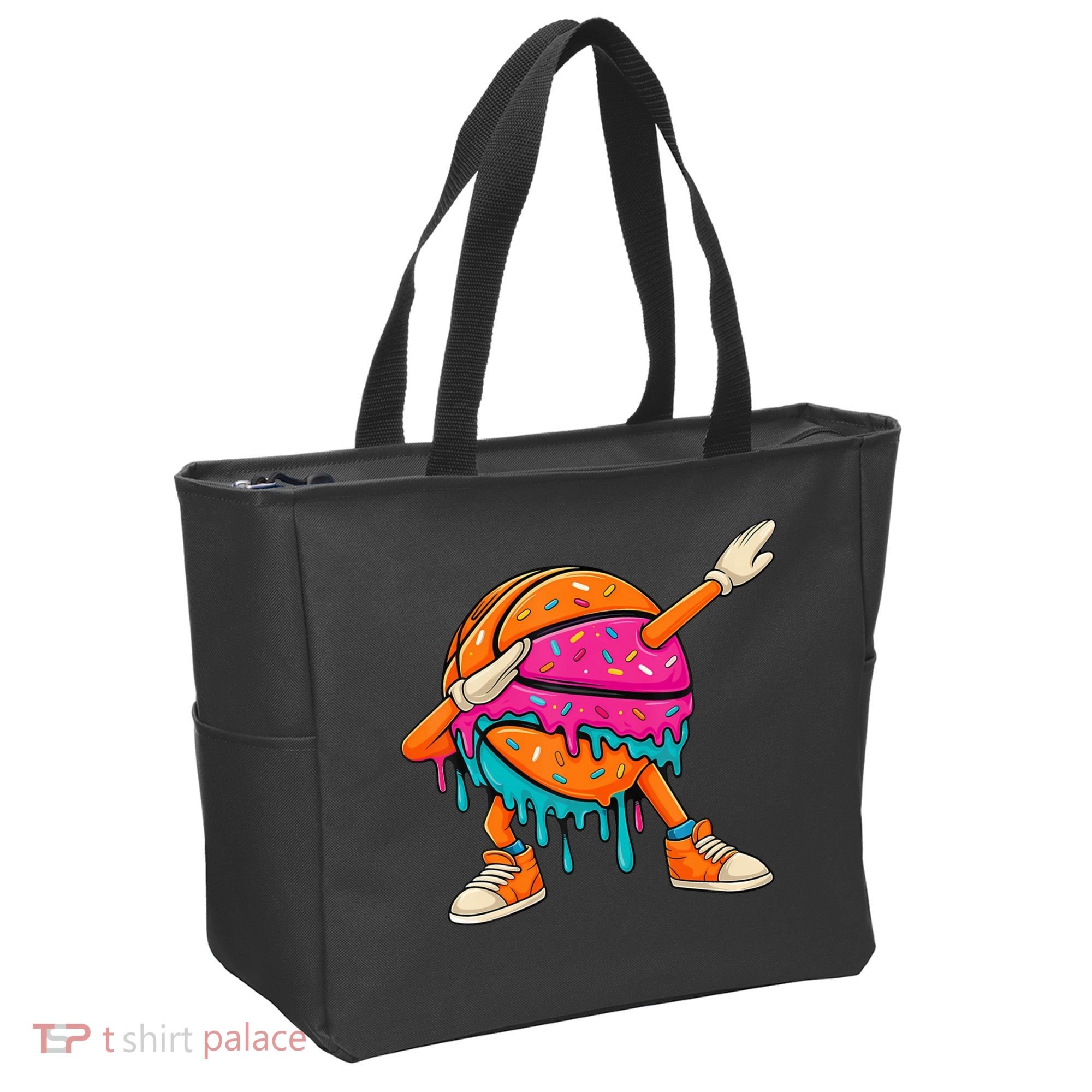 Ice Cream Drip Basketball Dabbing Tote Bag