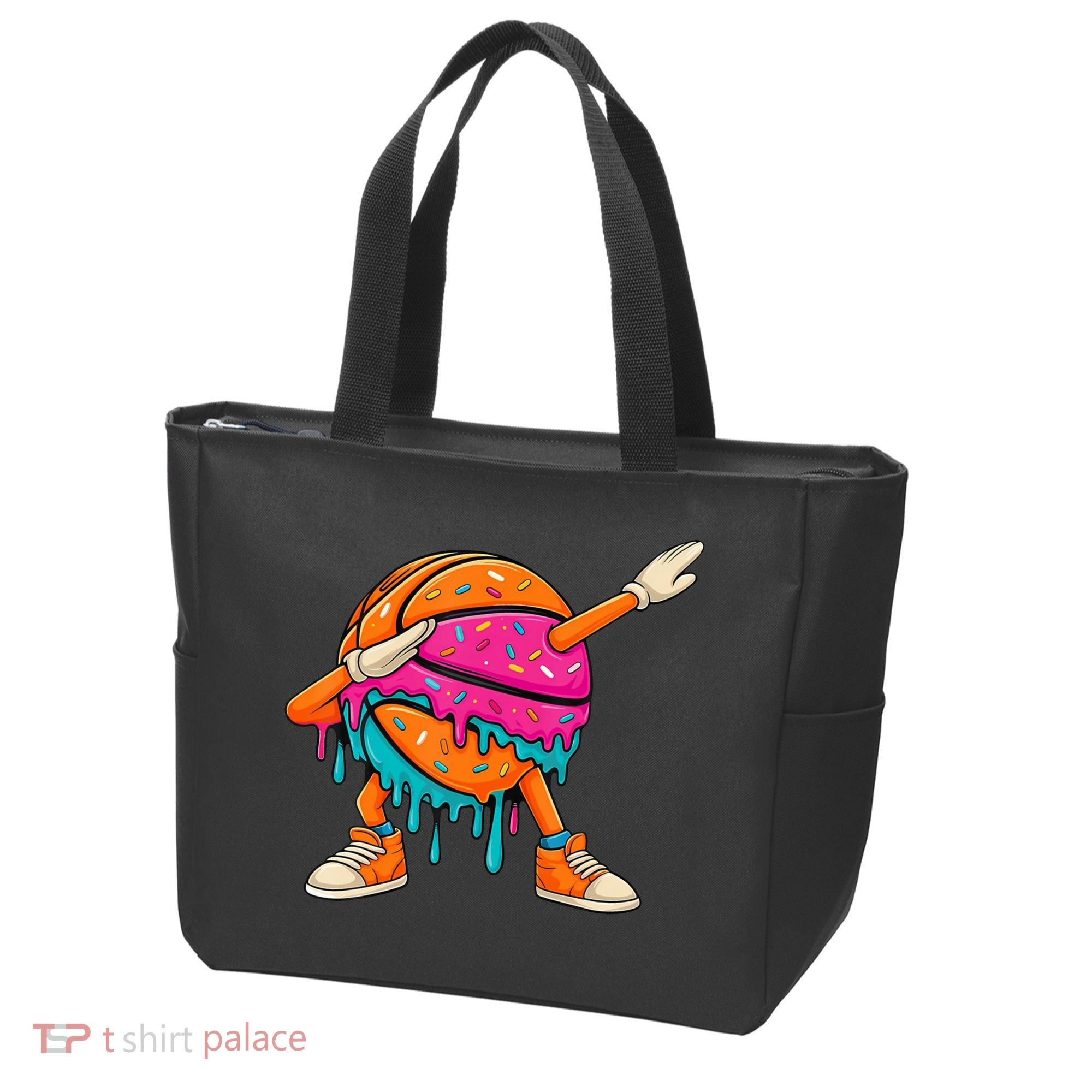 Ice Cream Drip Basketball Dabbing Tote Bag