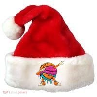 Ice Cream Drip Basketball Dabbing Santa Hat thumb 0
