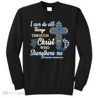 I Can Do All Things Through Christ Who Strengthens Me Diabetes Awareness Sweatshirt thumb 0