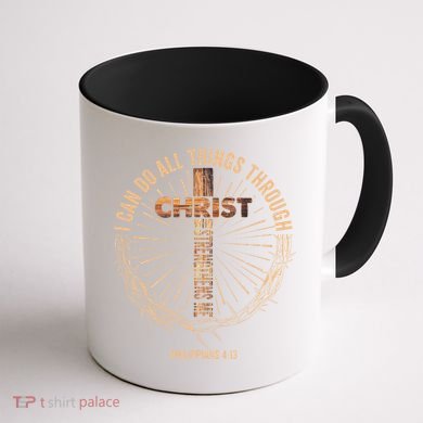 I Can Do All Things Through Christ Jesus Christian Coffee Mug back