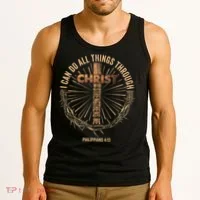 I Can Do All Things Through Christ Jesus Christian Tank Top thumb 3