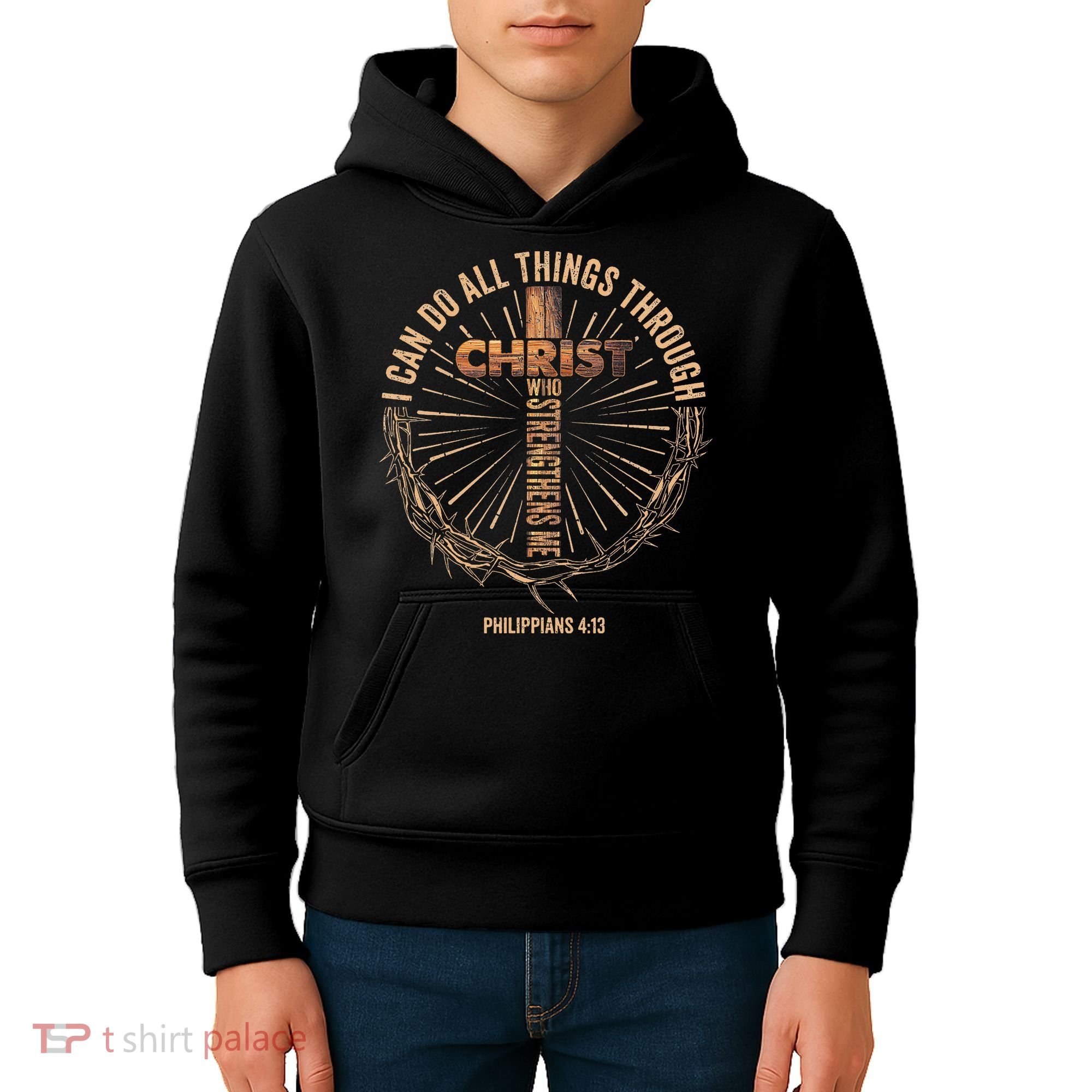 I Can Do All Things Through Christ Jesus Christian Kids Hoodie