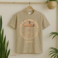 I Can Do All Things Through Christ Jesus Christian T-Shirt thumb 2
