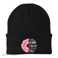 I Can Do All Things Through Christ Who Strengthens Me Bible Cute Gift Beanie thumb 0