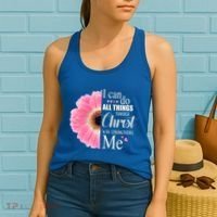 I Can Do All Things Through Christ Who Strengthens Me Bible Cute Gift Women's Tank Top thumb 2