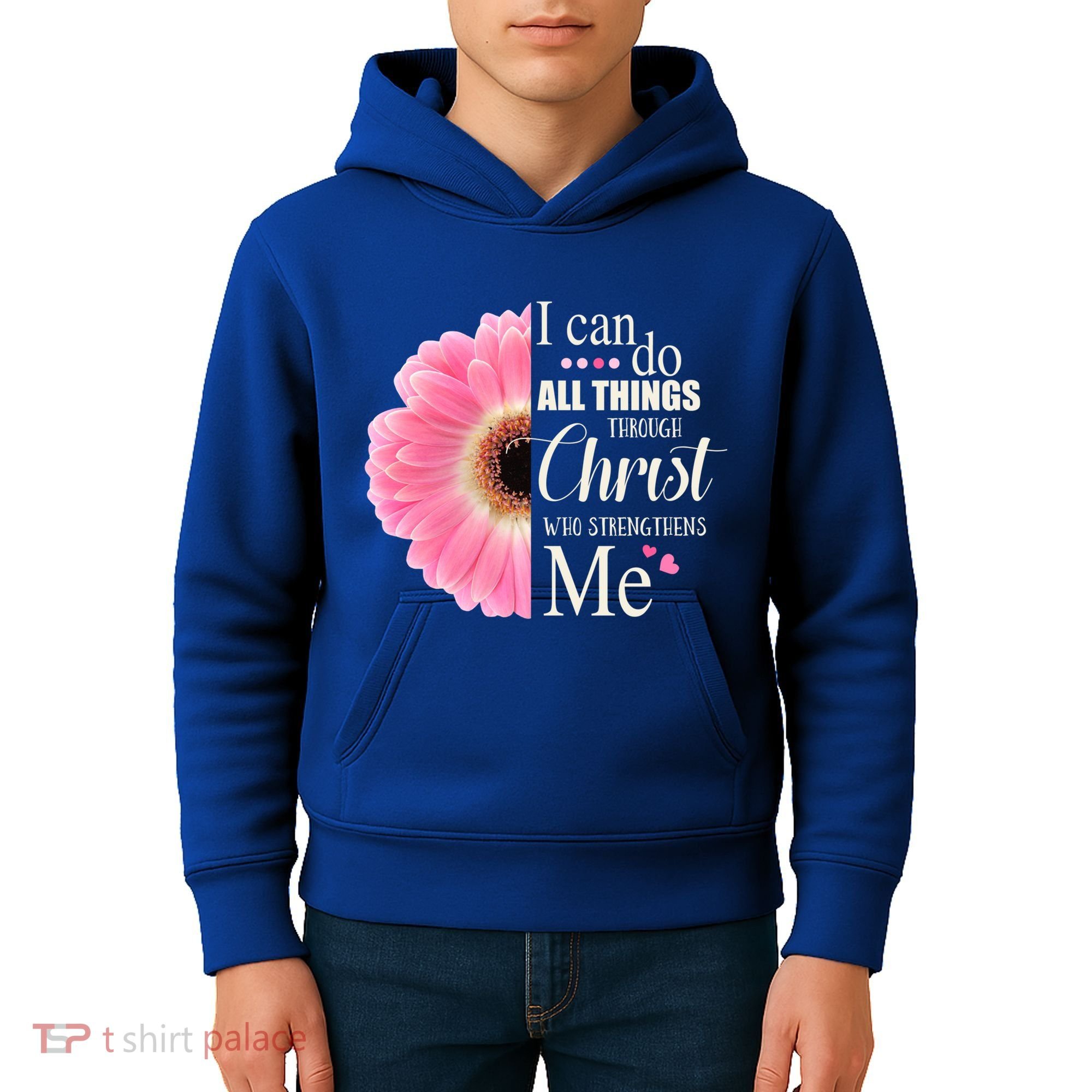 I Can Do All Things Through Christ Who Strengthens Me Bible Cute Gift Kids Hoodie