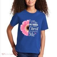I Can Do All Things Through Christ Who Strengthens Me Bible Cute Gift Kids T-Shirt thumb 2