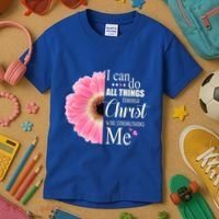 I Can Do All Things Through Christ Who Strengthens Me Bible Cute Gift Kids T-Shirt thumb 3