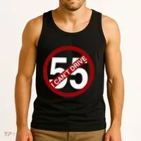 I CanT Drive 55 Funny Gift Red Logo Tank Top thumb 3