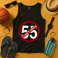 I CanT Drive 55 Funny Gift Red Logo Tank Top thumb 4
