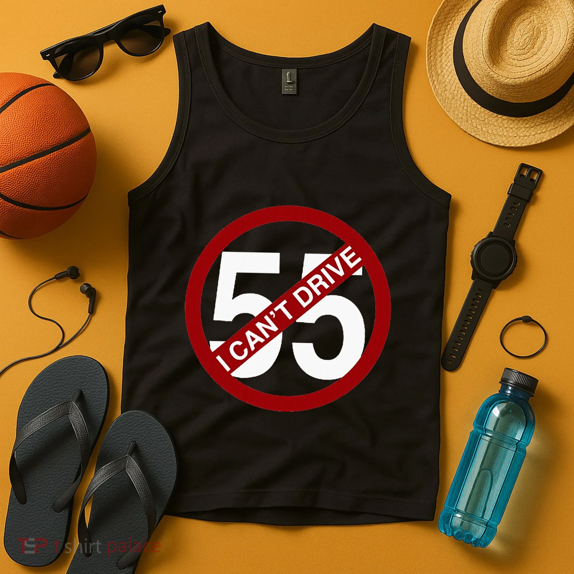 I CanT Drive 55 Funny Gift Red Logo Tank Top