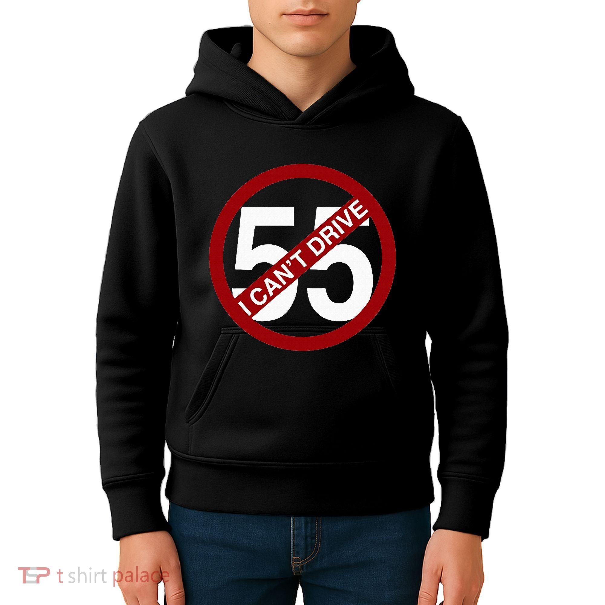 I CanT Drive 55 Funny Gift Red Logo Kids Hoodie