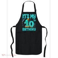 Ice Cream Drip 10th Birthday 10 Years Old Birthday Apron thumb 0