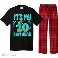 Ice Cream Drip 10th Birthday 10 Years Old Birthday Pajama Set thumb 0