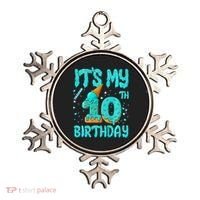 Ice Cream Drip 10th Birthday 10 Years Old Birthday Ornament thumb 0