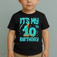 Ice Cream Drip 10th Birthday 10 Years Old Birthday Toddler T-Shirt thumb 2