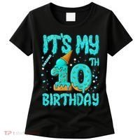Ice Cream Drip 10th Birthday 10 Years Old Birthday Women's T-Shirt thumb 0