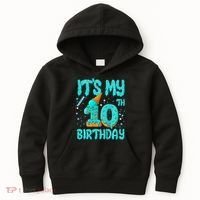 Ice Cream Drip 10th Birthday 10 Years Old Birthday Kids Hoodie thumb 0