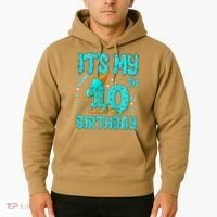 Ice Cream Drip 10th Birthday 10 Years Old Birthday Hoodie thumb 2