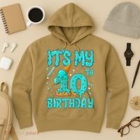 Ice Cream Drip 10th Birthday 10 Years Old Birthday Hoodie thumb 3