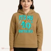 Ice Cream Drip 10th Birthday 10 Years Old Birthday Hoodie thumb 5