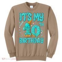 Ice Cream Drip 10th Birthday 10 Years Old Birthday Sweatshirt thumb 0