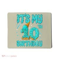Ice Cream Drip 10th Birthday 10 Years Old Birthday Mousepad thumb 0