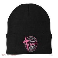 I Can Do All Things Through Christ Breast Cancer Awareness Beanie thumb 0