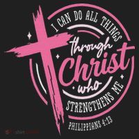I Can Do All Things Through Christ Breast Cancer Awareness Beanie thumb 2