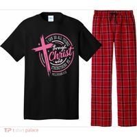 I Can Do All Things Through Christ Breast Cancer Awareness Pajama Set thumb 0