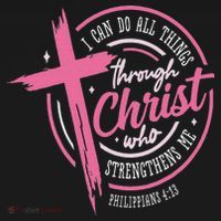I Can Do All Things Through Christ Breast Cancer Awareness Women's Hoodie thumb 2