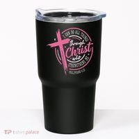 I Can Do All Things Through Christ Breast Cancer Awareness Tumbler thumb 0