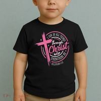I Can Do All Things Through Christ Breast Cancer Awareness Toddler T-Shirt thumb 2