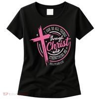 I Can Do All Things Through Christ Breast Cancer Awareness Women's T-Shirt thumb 0