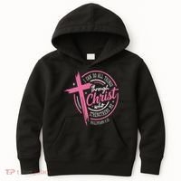 I Can Do All Things Through Christ Breast Cancer Awareness Kids Hoodie thumb 0