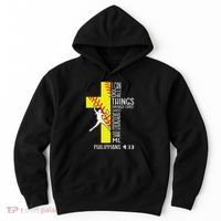 I Can Do All Things Through Christ Softball Christian Bible Hoodie thumb 0