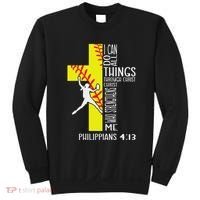 I Can Do All Things Through Christ Softball Christian Bible Sweatshirt thumb 0