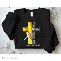 I Can Do All Things Through Christ Softball Christian Bible Sweatshirt thumb 2