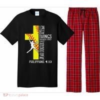 I Can Do All Things Through Christ Softball Christian Bible Pajama Set thumb 0