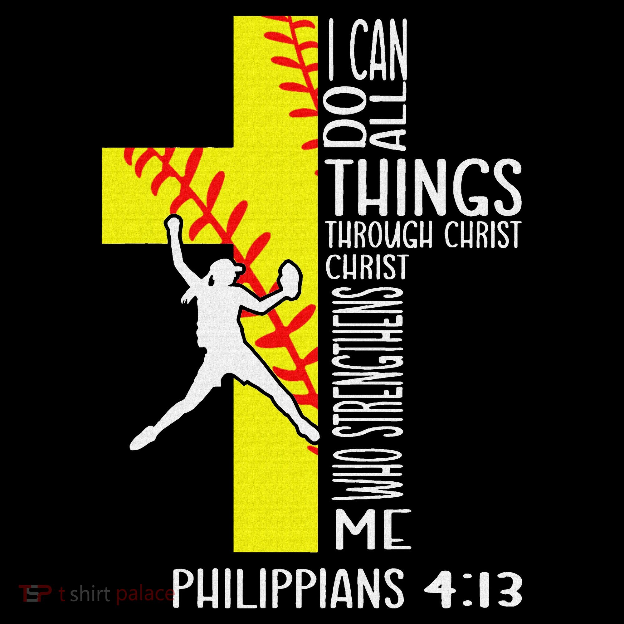 I Can Do All Things Through Christ Softball Christian Bible Women's Hoodie