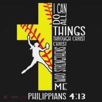 I Can Do All Things Through Christ Softball Christian Bible Mousepad thumb 1