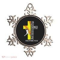 I Can Do All Things Through Christ Softball Christian Bible Ornament thumb 0