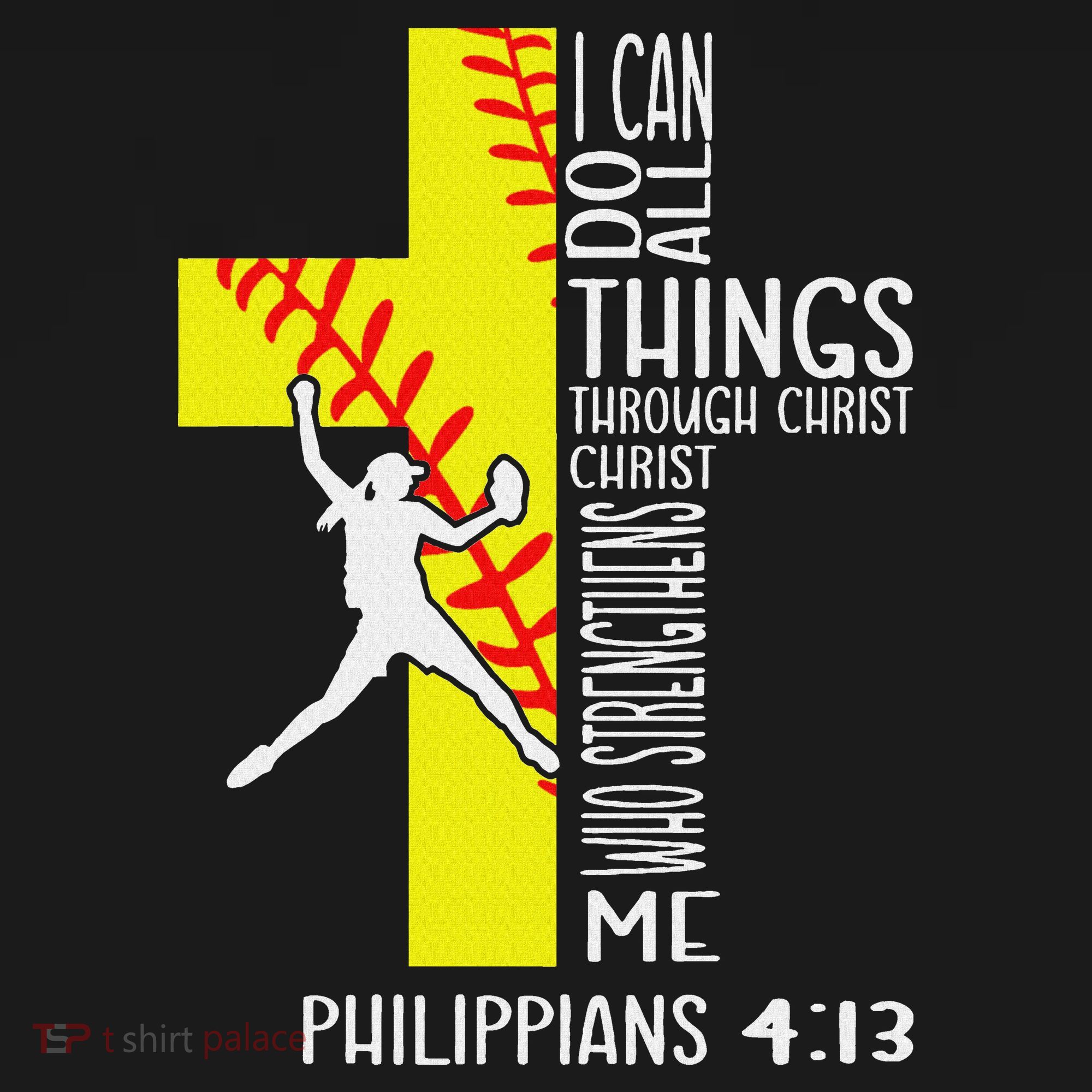 I Can Do All Things Through Christ Softball Christian Bible Women's Tank Top