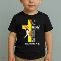 I Can Do All Things Through Christ Softball Christian Bible Toddler T-Shirt thumb 2