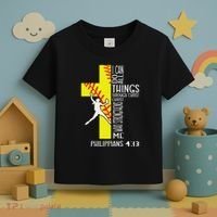 I Can Do All Things Through Christ Softball Christian Bible Toddler T-Shirt thumb 3