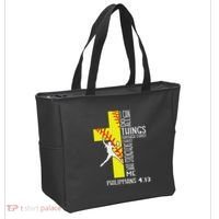 I Can Do All Things Through Christ Softball Christian Bible Tote Bag thumb 2