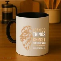 I Can Do All Things Through Christ Inspirational Belief Coffee Mug thumb 4